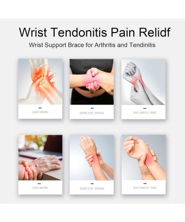 Yoezuo Hand Wrist Braces 2 Pack Elastic Breathable Wrist Band with Strap Support for Carpal Tunnel Arthritis Tendonitis Hand Pain Relief Men/Women Right & Left (Black) - Buy Online on GoSupps.com