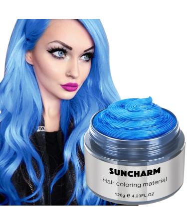Colored Hair Wax Wash Out Hair Color Wax Temporary Blue Hair Dye Hairstyle Cream Hair Pomades for Men and Women