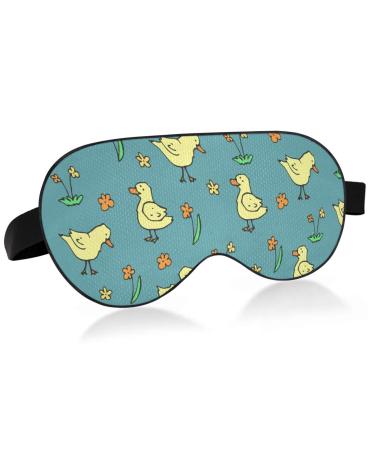 Haskirky Light Blocking Eye Mask Breathable and Adjustable Adult Men and Women Travel on Business Trips Yoga Meditation Light Smooth Comfortable Eye Mask Office Deep Sleep Goodies Ducklings