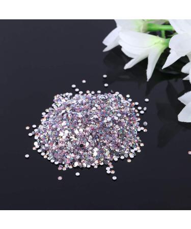 5000pcs Pink Flat Back Gems Round Crystal Rhinestones For DIY Crafts Nail Art Clothes Shoes Bags Phones Round Crystal Rhinestones - Buy Online on GoSupps.com