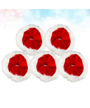 Frcolor 5pcs Christmas Hair Scrunchies - Red Elastic Ponytail Holders for Women & Girls - Buy Online on GoSupps.com