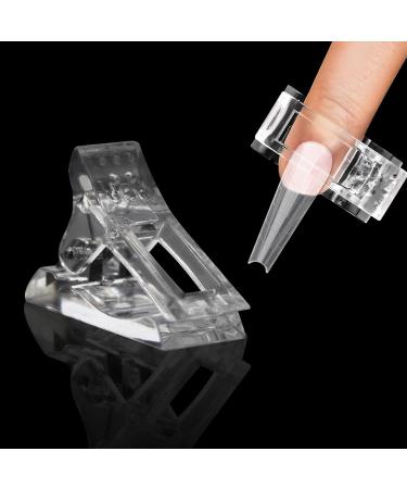 C12rtive 10 Pieces Nail Tips Clip Quick Build Nail Shapes and Nail Tips Plastic Transparent Dual Nail Shape Extension Clip Builder DIY Manicure Nail Art Tool Nail clip - Buy Online on GoSupps.com