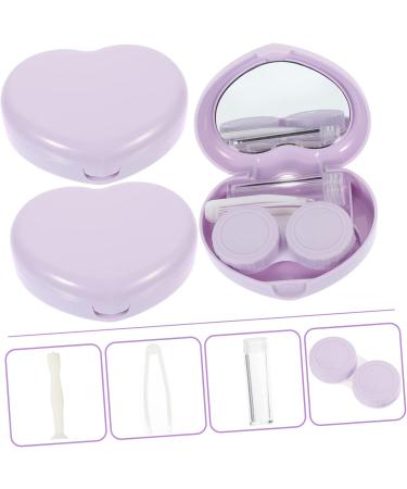 JECOMPRIS Contact Lens Container | Travel-Friendly Organizer for Eyes | Violet Storage Case - 7.2x5.8x2cm - Buy Online on GoSupps.com