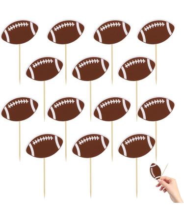 Abeillo 48Pcs Cupcake Toppers Birthday Party Cake Toppers Happy Birthday Cake Decorations American Football Birthday Cupcake Food Picks for Kids - Buy Online on GoSupps.com