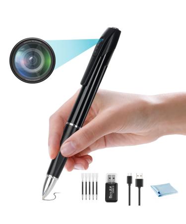 abyyloe Spy Camera, Hidden Camera with 32G SD Card, Mini Spy Camera with 1080P, Spy Pen for Taking Pictures, Mini Camera for Home Security or Classroom Study Black 1 Count (Pack of 1)
