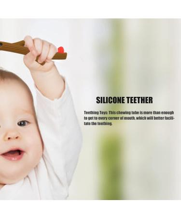 4Pcs Teether Tubes Soft Silicone Teething Tubes Baby Soothing Teether Toy Baby Teething Toy Teether Chewing Tube Food Grade Silicone Set Kit for Infant - Buy Online on GoSupps.com