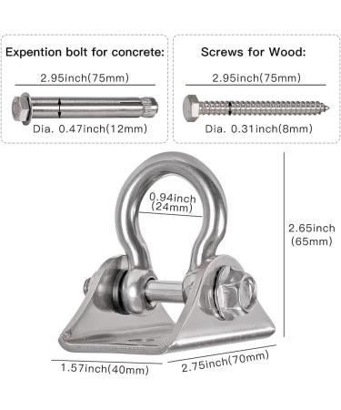 WAREMAID 180 Swing Hangers - Heavy Duty 304 Stainless Steel with Screws | For Porch Swing, Playground Gym, Sandbag, Hammock Chair, Yoga Swing | 1000 lb Capacity | 1 Pack - Buy Online on GoSupps.com