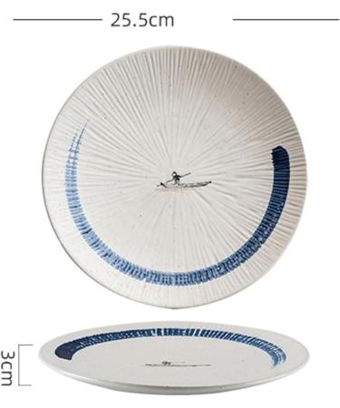 Serving Plates Ceramic Steak Plate Fruit Plate Dim Sum Plate Dinner Plate Western Tableware Plates for Home Kitchen Hotel Party for Appetizer Dinner and Desserts (Size : 25.5cm) - Buy Online on GoSupps.com