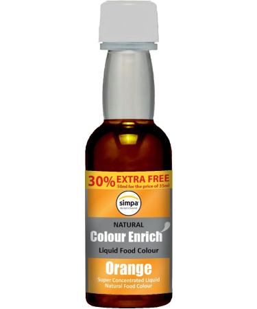 7 x Simpa Enrich Natural Colour Liquid Food Colouring Super Concentrated Formula. Set of 7: Red Blue Orange Green Yellow Brown & Purple. - Buy Online on GoSupps.com