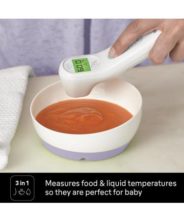 Buy Braun No Touch 3-in-1 Thermometer | Accurate Forehead Liquid & Food Temp Measurement | Color Coded Fever Guidance for All Ages - Buy Online on GoSupps.com