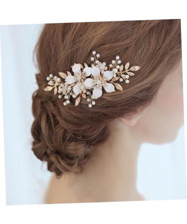 FRCOLOR Accessories Bridal Side Comb wedding hair side comb bridal hair comb gold flower Wedding comb Bride Insert Comb prom headpiece wedding hair accessories crystal rhinestones Comb - Buy Online on GoSupps.com