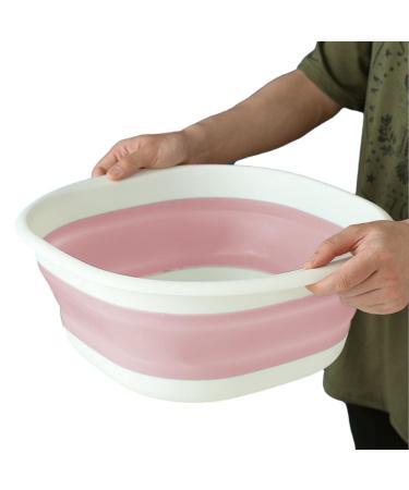Wash Basin Dish Tub Portable Sink Foldable Dish Tub for Washing Dishes Camping Hiking and Home Portable Washing Pink Medium