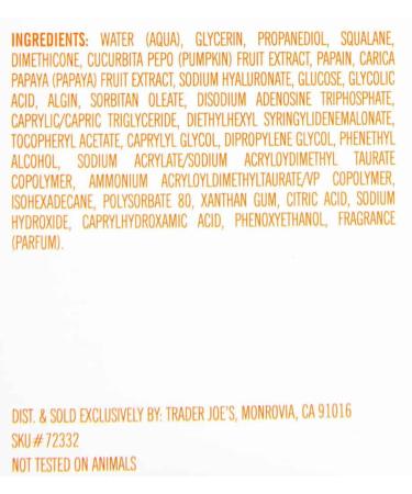 Trader Joe's Pumpkin Overnight Face Mask - Hydrating 2oz with Pumpkin Extract Papaya Enzymes & Squalane | International Shipping Available - Buy Online on GoSupps.com