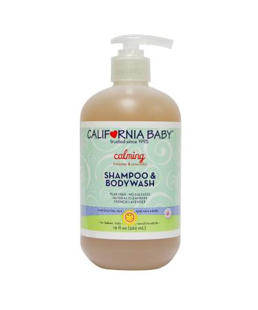 California Baby Calming Shampoo and Body Wash - Allergy Tested Baby Soap and Toddler Shampoo, for Dry, Sensitive Skin, 100% Plant-Based - USDA Certified, 561 mL / 19 fl. oz. 19 Fl Oz (Pack of 1)