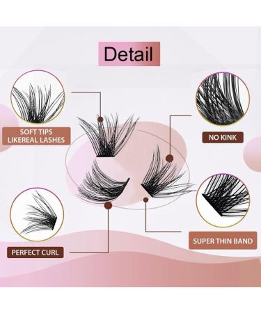 Lash Clusters 120Pcs DIY Individual Eyelash Extensions D Curl 8-16MM - Natural Look, Reusable, Classic Lashes (#01) - Buy Online on GoSupps.com
