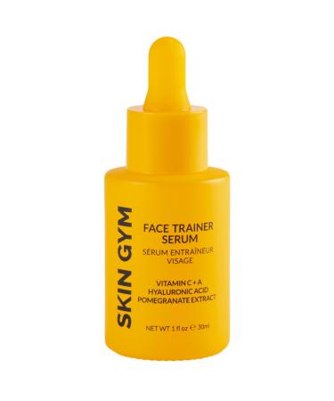 Skin Gym Face Trainer Serum with Vitamin C Hyaluronic Acid and Pomegranate Extract Brightens Hydrates and Combats Signs of Aging Face Serum for Glowing Skin