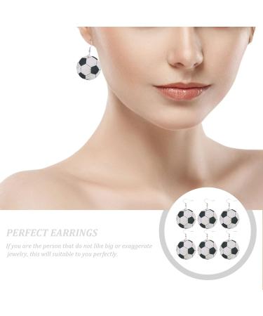 6 Pairs football earrings Leather Sports Earrings jewelry for women earrings statement earrings for women leather earrings for women Leather volleyball Earrings Miss baseball fan - Buy Online on GoSupps.com