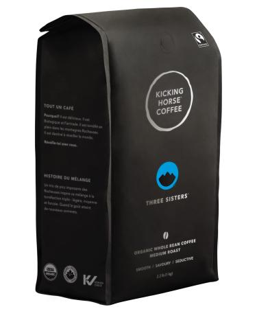Kicking Horse Coffee, Three Sisters, Medium Roast, Whole Bean, 2.2 Pound - Certified Organic, Fairtrade, Kosher Coffee