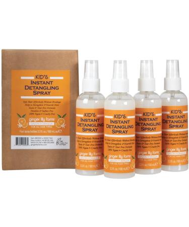 Ginger Lily Farms Salon Formula Kid s Instant Detangling Spray Tear-Free Formula Hair Detangler Spray for Kids 100% Vegan & Cruelty-Free 3.3 oz (Pack of 4) 3.3 Fl Oz (Pack of 4) - Buy Online on GoSupps.com