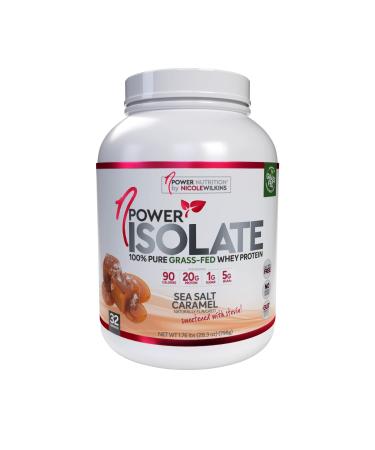 nPower Nutrition 100% Grass-Fed Whey Protein Isolate Powder, 20g Protein, 5g BCAA, Low Carb - Sea Salt Caramel, 32 Servings