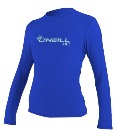 O'Neill Women's Basic Skins Upf 50+ Long Sleeve Sun Shirt Medium Tahitian Blue