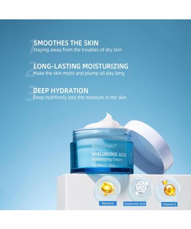 Buy Hyaluronic Acid Moisturizing Cream | Lightweight Non-Greasy Hydration for Dry Skin - 50g - Buy Online on GoSupps.com