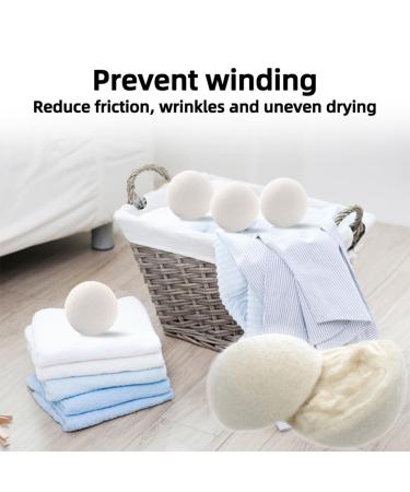 Natural Wool Dryer Balls - 6 Eco-Friendly Felt Balls for Tumble Dryers | Reduce Drying Time & Softens Clothes - Buy Online on GoSupps.com