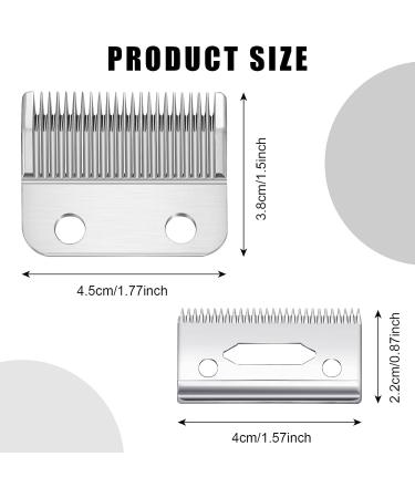 Mudder Professional Replacement Clipper Blades - 2 Sets, 2 Holes Adjustable Hair Trimmer Parts for Barbers and Stylists (Silver) - Buy Online on GoSupps.com