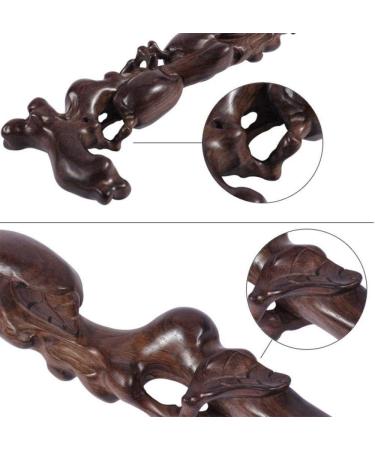 Crutches Black Sandalwood Carved to Send Their Elders He Shou Walker Cane Crutches Anniversary Lucky Star - Buy Online on GoSupps.com