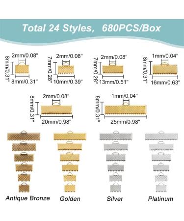PandaHall 680pcs Leather Ribbon Ends Assorted Sizes & Colors - Jewelry Making Supplies - Buy Online on GoSupps.com