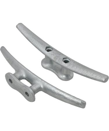 QPURO 8 Inch Galvanized Cast Iron Boat Dock Cleats - 5-Pack Rope Cleat for Marine Deck and Nautical Decor - Buy Online on GoSupps.com