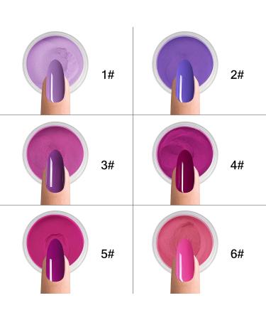 Honey Joy 6 BOX/SET Rose Pink Dip Powder Nail Kit French Hot Pink Nail Fine Dipping Powder Colors No Need Lamp Cure Like Gel Polish Effect Even & Smooth Finishing (DP-D-6pcs-10g/box)  - Buy Online on GoSupps.com