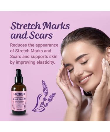 Buy Natural Lavender Body Oil - Vitamin E & Rosehip for Stretch Marks Scars | Skincare for Women Dry Skin | 4oz - International Shipping Available - Buy Online on GoSupps.com