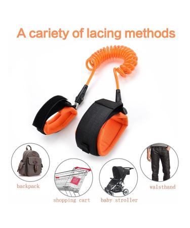 Locisne Anti Lost Wrist Link 2 Pack Toddler Safety Harness, 5.9ft - Blue+Orange - Buy Online on GoSupps.com