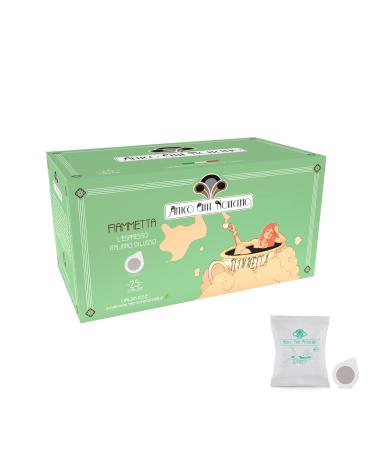 ANTICO CAFFE' NOVECENTO Antico Caff Novecento Coffee Pods Compostable Filter Paper | 25 Compatible ESE 44 Spicy Flavor | Coffee Pod Maker | Fiammetta Mix