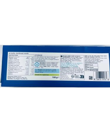 M&S All butter Scottish Shortbread Rounds 180g in Premier Life Store Packaging X2 - Buy Online on GoSupps.com