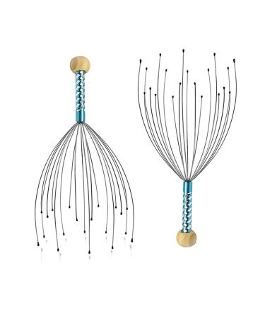 Scalp Massager Tool 2 PCS Head Massager Scratcher Tingler with 12Fingers Metal Hair Scalp Scratcher for Deep Relaxation and Stress Relief