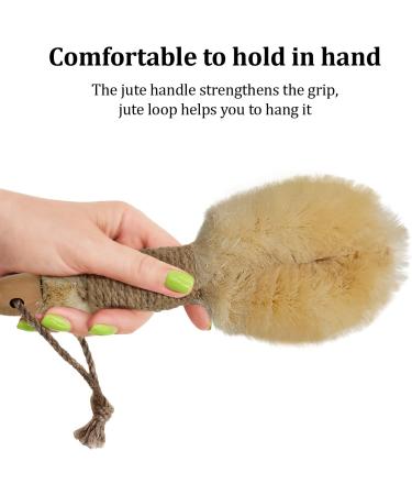 Sisal Dry Body Brush for Exfoliation and Skin Health - Natural Bristles, Improve Blood Circulation, Reduce Cellulite and Ingrown Hairs - Buy Online on GoSupps.com