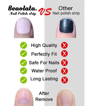 Beaolata Nail Polish Strips - 32 Gel Nail Wraps & Stickers for Easy Application & Removal, Long Lasting Salon Quality - Sweet - Buy Online on GoSupps.com