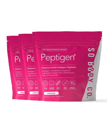 SoBodyCo Premium Collagen Supplements for Women & Men 5 Types of Collagen Powder Peptigen Collagen Peptides Marine Collagen Hydrolysate Powder Multi-Collagen 90 Days Supply Peptigen 3 - Buy Online on GoSupps.com