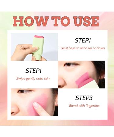 Tongyend 3-in-1 Cream Blush Stick for Lip, Cheek & Eye | Waterproof & Lightweight Blusher Stick | Moisturizing & Buildable Formula | Orange 46g (Pack of 1) - Buy Online on GoSupps.com