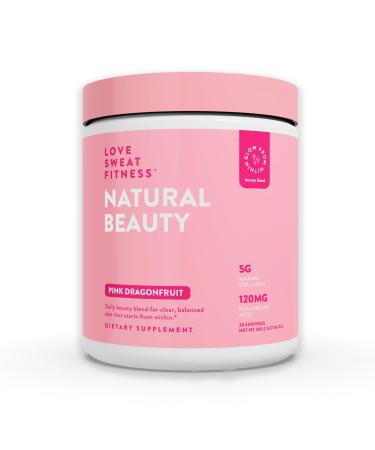 Love Sweat Fitness Natural Beauty Marine Collagen Skin Blend | Supports Skin Hydration and Radiance | Sugar-Free, Gluten-Free, Non-GMO | Pink Dragonfruit Flavor - 28 Servings