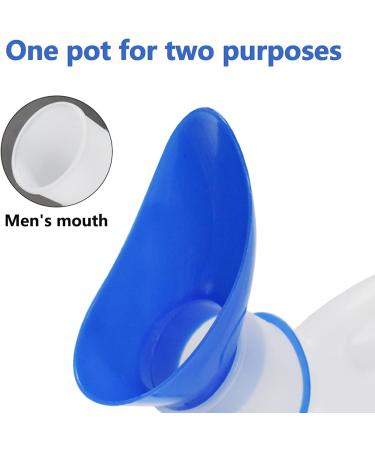 Unisex Potty Urinal for Car Portable Urinal for Men and Women Bedpans Pee Bottle with A Lid and Funnel Travel Urinal Kit for Home Camping Outdoor (White) Happy - Buy Online on GoSupps.com