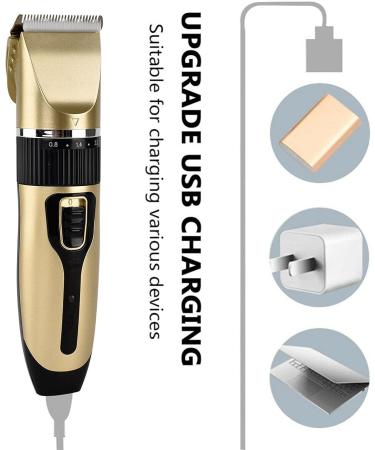 Rechargeable Hair Clipper Electric Cordless Hair Trimmer Professional Detailer Haircut Kit Titanium & Ceramic Blade with 4 Guide Combs for Home & Barber Use 10-Piece Mens Grooming Hair Cutting Kit - Buy Online on GoSupps.com