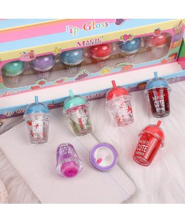 GushiYuta 6-Piece Glittery Lip Gloss Set - Fruity Flavors, Non-Toxic, Long-Lasting | Moisturizing & Lightweight Makeup for Girls, Ladies, Women | Perfect Party Gift (Sodas 6) - Buy Online on GoSupps.com