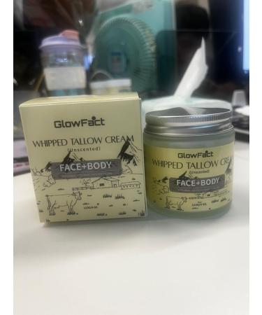 100% Grass Fed-Grass Finished Tallow Cream for Face & Body - Grass Fed Beef Tallow for Skin 4 oz - Organic Grass-Fed Tallow Unscented Whipped Tallow Moisturizer Cream for All Skin Types