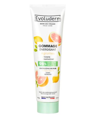 EVOLUDERM - Energizing Citrus Scrub - 150 ml - 98% Natural Origin - Vegan - Made in France