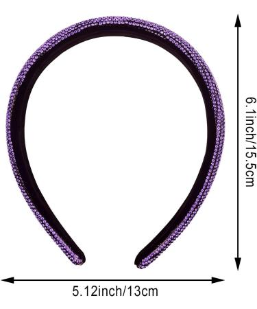 DonLeeving Rhinestone Headband Women Girls Fashion Glitter Headband Purple Cute Hair Hoop Wave Shape Headband Fashion Hair Accessories for Women Girls - Buy Online on GoSupps.com