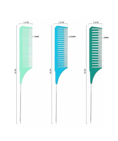 Sassperelli Pastel Highlighting Combs 3 Pack with Premium Alligator Clips - Ideal for Balayage & Foils - Buy Online on GoSupps.com