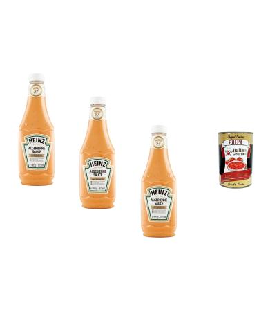 Italian Gourmet E.R. Italian Gourmet Algerian Sauce Premium spicy and creamy sauce for hamburgers fries wraps barbecue & BBQ sauce and dressing 3 x 885g packs + Italian Gourmet Polpa